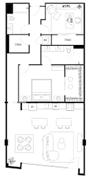 A floor plan of a house with labeled rooms such as "STORAGE" and "REF".